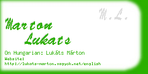 marton lukats business card